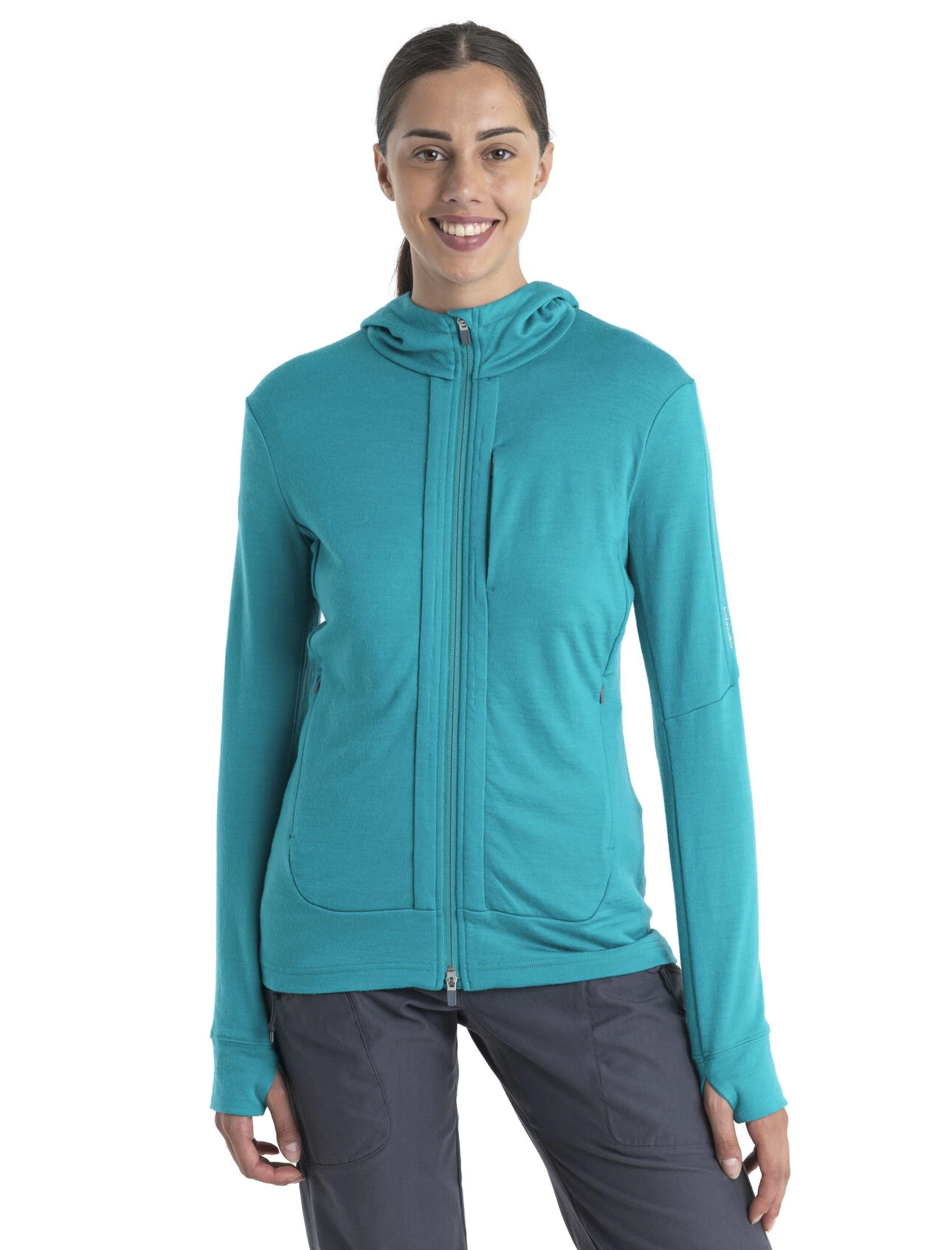 Icebreaker Women's Quantum III LS Zip Hood 4 Icebreaker Women's Quantum III LS Zip Hood - Image 4